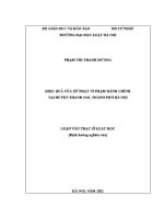 Luận văn thạc sĩ Luật học: Hiệu quả của xử phạt vi phạm hành chính tại huyện Thanh Oai, thành phố Hà Nội