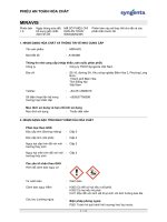 PHIẾU AN TOÀN HÓA CHẤT MIRAVIS