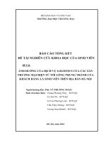 Ảnh hưởng của dịch vụ logistics của các sàn tmđt tới lòng trung thành của khách hàng là sinh viên trên địa bàn hà nội