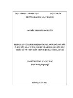 Luận văn thạc sĩ Luật học: Pháp luật về trách nhiệm của Nhà nước đối với đất ở, đất sản xuất nông nghiệp của đồng bào dân tộc thiểu số và thực tiễn thực hiện tại tỉnh Lào Cai