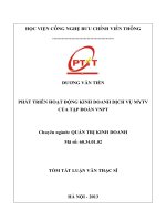 Phát triển hoạt động kinh doanh dịch vụ MyTV của tập đoàn VNPT