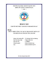 Báo cáo chuyên đề thực tập: Hoàn thiện công tác quản trị nguồn nhân lực tại khách sạn Grand Vista Hanoi