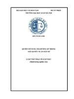Luận văn thạc sĩ Luật học: Quyền tố tụng của đương sự trong giải quyết vụ án dân sự