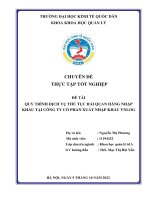 Chuyên đề thực tập tốt nghiệp: Quy trình dịch vụ thủ tục hải quan hàng nhập  khẩu tại Công ty cổ phần xuất nhập khẩu vnlog