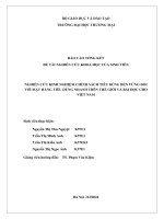 Nghiên cứu kinh nghiệm chính sách tiêu dùng bền vững đối với mặt hàng tiêu dùng nhanh trên thế giới và bài học cho việt nam