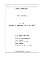 Đồ án môn học đề tài hệ thống treo chủ động trên ô tô