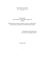 Khủng hoảng tài chính – mô hình lý thuyết và những nguy cơ đối với việt nam trong quá trình hội nhập năm 2009