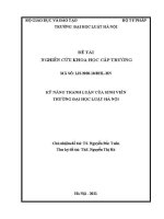Đề tài nghiên cứu khoa học cấp Trường: Kỹ năng tranh luận của sinh viên Trường Đại học Luật Hà Nội