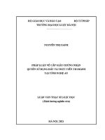 Luận văn thạc sĩ Luật học: Pháp luật về cấp giấy chứng nhận quyền sử dụng đất và thực tiễn thi hành tại tỉnh Nghệ An