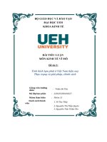 Đề tài 3 tình hình lạm phát ở việt nam hiện nay thực trạng và giải pháp, chính sách