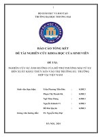 Nghiên cứu sự ảnh hưởng của hỗ trợ thương mại từ eu đến xuất khẩu thủy sản vào thị trường eu