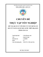 Chuyên đề thực tập tốt nghiệp: Quản lý vốn đầu tư xây dựng cơ bản từ ngân sách nhà nước trên địa bàn tỉnh Lào Cai