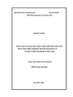 Luận văn thạc sĩ Luật học: Pháp luật về giao kết, thực hiện hợp đồng mua bán hàng hóa trên website thương mại điện tử và thực tiễn thi hành ở Việt Nam”