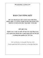 Báo cáo tổng kết đề tài: Nghiên cứu so sánh các thiết chế dựa trên cộng đồng trong xử lý người chưa thành niên vi phạm pháp luật trên thế giới và những kinh nghiệm cho Việt Nam