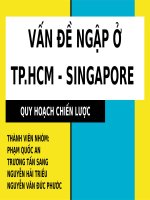 Slide thuyết trình vấn đề ngập ở tp hcm  singapore  quy hoạch chiến lược