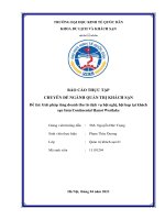 Báo cáo chuyên đề thực tập: Giải pháp tăng doanh thu từ dịch vụ hội nghị, hội họp tại khách sạn InterContinental Hanoi Westlake