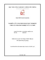 Nghiên cứu giải pháp bảo mật website cho các doanh nghiệp vừa và nhỏ