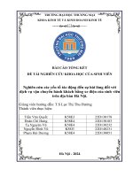 Nghiên cứu các yếu tố tác động đến sự hài lòng đối với dịch vụ vận chuyển hành khách bằng xe điện của sinh viên trên địa bàn hà nội