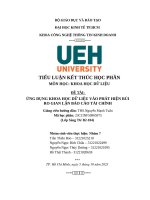 ĐỀ TÀI ỨNG DỤNG KHOA HỌC DỮ LIỆU VÀO PHÁT HIỆN RỦI RO GIAN LẬN BÁO CÁO TÀI CHÍNH