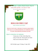 Khảo sát mức độ và thái độ về tham gia hoạt động thể chất của người dân phường tân thới hòa, quận tân phú thành phố hồ chí minh năm 2023