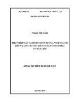 Luận án tiến sĩ Luật học: Thực hiện các cam kết quốc tế của Việt Nam bảo vệ môi trường biển do nguồn ô nhiễm từ đất liền