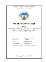 Chuyên đề thực tập tốt nghiệp: Quản lý nhà nước về xây dựng của phòng kinh tế và hạ tầng huyện Thuận Châu