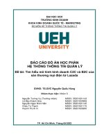 BÁO CÁO ĐỒ ÁN HỌC PHẦN HỆ THỐNG THÔNG TIN QUẢN LÝ Đề tài Tìm hiểu mô hình kinh doanh C2C và B2C của sàn thương mại điện tử Lazada