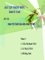 Slide thuyết trình đề tài  kinh tế vĩ mô của nền kinh tế mở