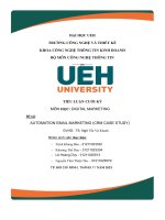 Tiểu luận cuối kỳ automation email marketing (crm case study