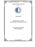 Luận văn thạc sĩ Luật học: Hợp đồng dịch vụ pháp lý theo quy định của pháp luật Việt Nam