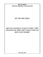 Kỷ yếu hội thảo khoa học cấp Trường: Một số vấn đề pháp luật và thực tiễn về đánh giá viên chức hàng năm tại đơn vị sự nghiệp