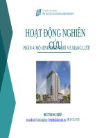 Slide thuyết trình hoạt động nghiên cứu  phần 4 mô hình phân phối và mạng lưới