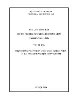Thực trạng phát triển cảng xanh (green port) và bài học kinh nghiệm cho việt nam