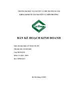 Bản kế hoạch kinh doanh  công ty tnhh lym 2hand