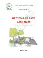 Bài giảng kỹ thuật hạ tầng cảnh quan
