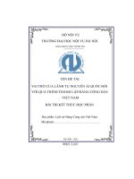 Tền đề tài vai trò của lãnh tụ nguyễn ái quốc đối với quá trình thành lập đảng cộng sản việt nam