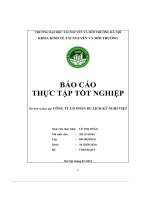 Báo cáo thực tập tốt nghiệp tên đơn vị thực tập công ty cổ phần du lịch kỳ nghỉ việt