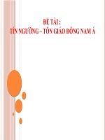 Tiểu Luận- Tín Ngưỡng – Tôn Giáo Đông Nam Á