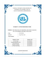 Topics the process of shopping decision makingof customers before purchase