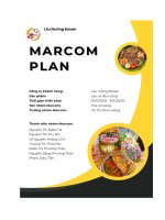 Kế hoạch truyền thông marketing (marcom plan)  lẩu nướng busan