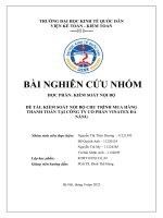 Đề tài kiểm soát nội bộ chu trình mua hàng thanh toán tại công ty cố phần vinatex đà nẵng