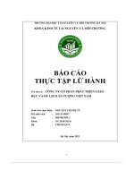 Báo cáo thực tập lữ hành  công ty cổ phần phát triển giáo dục và du lịch ấn tượng việt nam