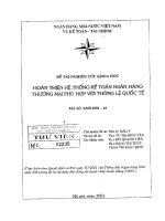 Hoàn thiện hệ thống kế toán ngân hàng thương mại phù hợp với thông lệ quốc tế