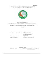 Đề cương nghiên cứu các yếu tố ảnh hưởng tới ý định tiêu dùng sản phẩm xanh của thế hệ gen z trên địa bàn thành phố hà nội