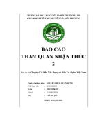 Báo cáo tham quan nhận thức2 công ty cổ phần xây dựng và đầu tư alpha việt nam
