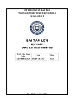 Bài tập lớn học phần dung sai và kỹ thuật đo  chương i kích thước dung sai và lắp ghép