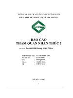Báo cáo tham quan nhận thức 2  resort hải long mộc châu