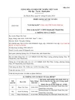 Mẫu số 01 ban hành kèm theo nđ số 85