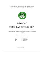 Báo cáo thực tập tốt nghiệp công ty cổ phần khách sạn và du lịch thanh hằng