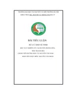 Bài tiểu luận xử lý ảnh vệ tinh khu vực nghiên cứu tại huyện hoằng hóa, tỉnh thanh hóa